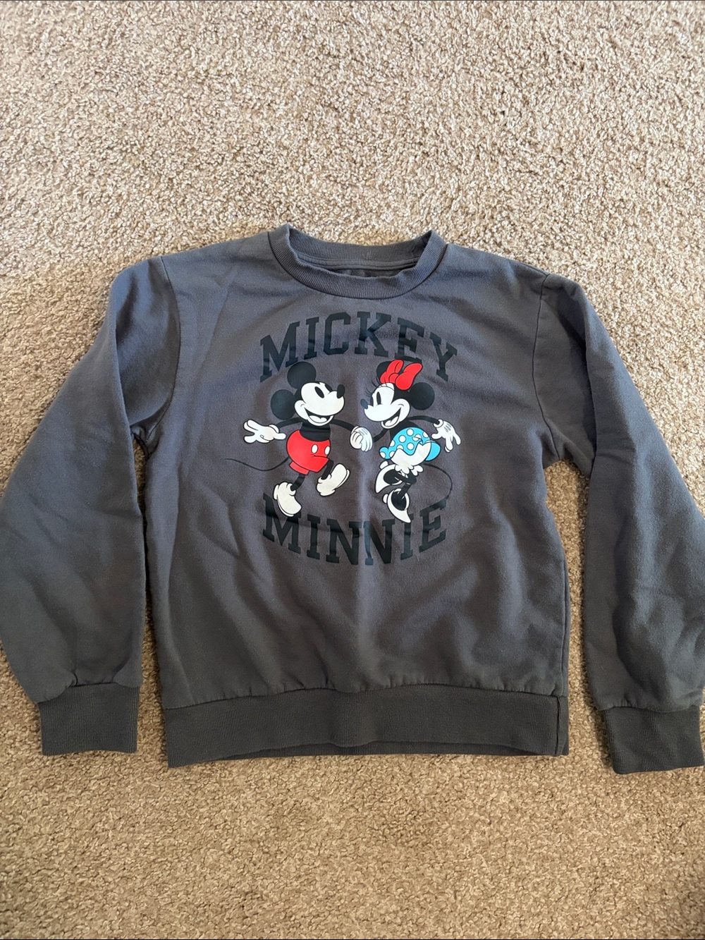 Disney Mickey & Minnie Pullover Sweatshirt - Charcoal, Red, Blue